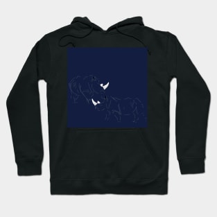 Disappearing White Rhinos ..barely there Hoodie